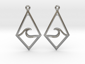 Wave Tie Translucent - Drop Earrings in Natural Silver