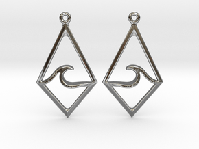 Wave Tie Translucent - Drop Earrings in Fine Detail Polished Silver