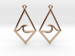 Wave Tie Translucent - Drop Earrings in 9K Rose Gold 