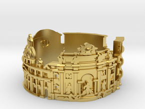 Rome - Skyline Cityscape Ring in Polished Brass: 6 / 51.5