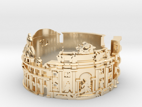 Rome - Skyline Cityscape Ring in 14K Yellow Gold: 6 / 51.5