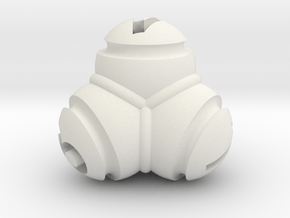 Tetrablob (large) in White Natural Versatile Plastic