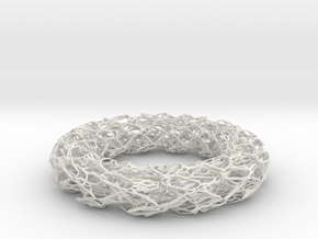 Scribbled Bracelet in White Natural Versatile Plastic