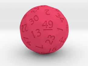 d49 Sphere Dice (Regular Edition) in Pink Smooth Versatile Plastic
