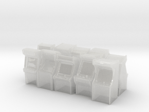 HO Scale Arcade Machines in Clear Ultra Fine Detail Plastic
