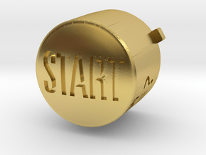 Vanilla N64 Start button in Metal in Polished Brass: Small