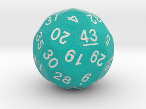 d43 Sphere Dice "Silexia" (Teal) in Standard High Definition Full Color