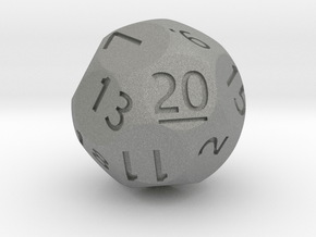 d20 Sphere Dice (Regular Edition) in Gray PA12