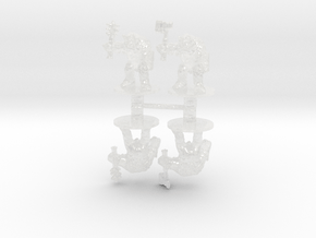 Heavy Armored Trolls 6mm miniature model fantasy in Clear Ultra Fine Detail Plastic