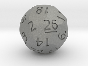 d26 Sphere Dice (Regular Edition) in Gray PA12