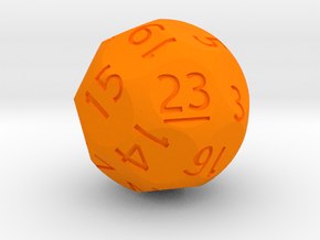 d23 Sphere Dice (Regular Edition) in Orange Processed Versatile Plastic
