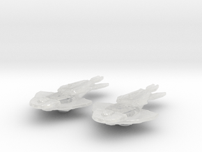 Cardassian Keldon Class 1/10000 Attack Wing x2 in Clear Ultra Fine Detail Plastic
