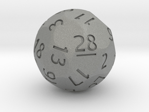 d28 Sphere Dice (Regular Edition) in Gray PA12