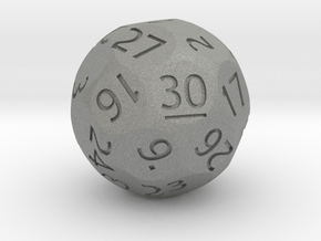 d30  Sphere Dice (Regular Edition) in Gray PA12