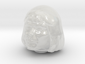He-Man Head VINTAGE in Clear Ultra Fine Detail Plastic