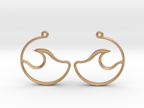 Wave Amulet I - Drop Earrings in Natural Bronze