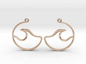 Wave Amulet I - Drop Earrings in 9K Rose Gold 