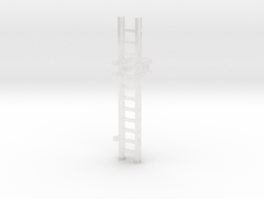 'N-Scale' - 10' Caged Ladder in Clear Ultra Fine Detail Plastic