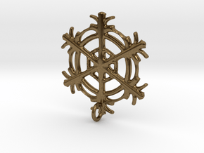 Snowflake Earring in Natural Bronze