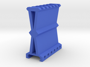 Type X1 Picatinny Riser (2.75" Rise) (6-Slots) in Blue Smooth Versatile Plastic