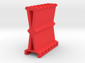 Type X1 Picatinny Riser (2.75" Rise) (6-Slots) in Red Smooth Versatile Plastic