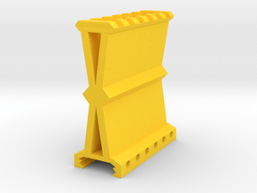 Type X1 Picatinny Riser (2.75" Rise) (6-Slots) in Yellow Smooth Versatile Plastic