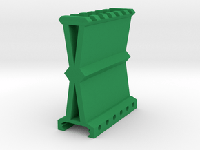 Type X1 Picatinny Riser (2.75" Rise) (6-Slots) in Green Smooth Versatile Plastic