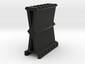 Type X1 Picatinny Riser (2.75" Rise) (6-Slots) in Black Smooth PA12