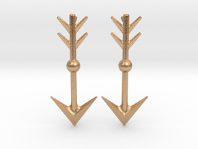 Arrow II - Post Earrings in Natural Bronze