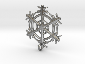 Snowflake Earring in Natural Silver
