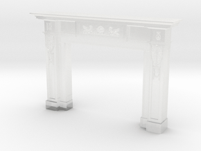 Fireplace 03. 1:48 Scale in Clear Ultra Fine Detail Plastic