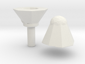 Magical Engine Mk. II - Funnel (Cap) & Dome in White Natural Versatile Plastic