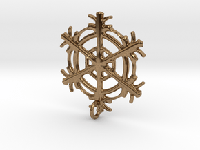 Snowflake Earring in Natural Brass