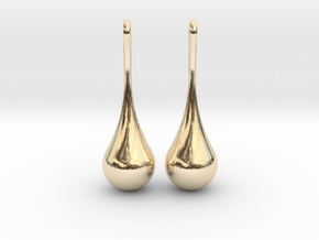Waterdrop - Drop Earrings in 14k Gold Plated Brass