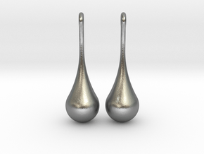 Waterdrop - Drop Earrings in Natural Silver
