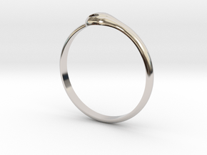 Ouroboros Ring in Rhodium Plated Brass: 5.5 / 50.25