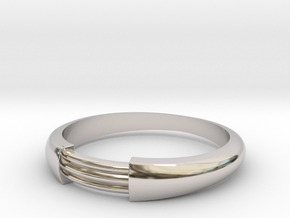 Wrapped rings in Rhodium Plated Brass: 5.5 / 50.25