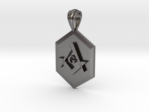 Masonic Diamond Shaped Pendant in Processed Stainless Steel 316L (BJT)