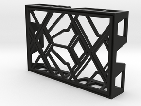 harddrive rack_art deco 01 in Black Premium Versatile Plastic