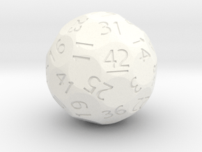 d42 Sphere Dice (Regular Edition) in White Smooth Versatile Plastic