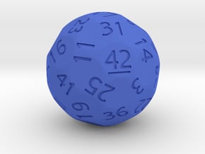 d42 Sphere Dice (Regular Edition) in Blue Smooth Versatile Plastic