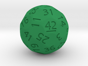 d42 Sphere Dice (Regular Edition) in Green Smooth Versatile Plastic