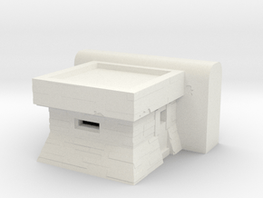 Atlantic Wall Bunker 1/72 in White Natural Versatile Plastic