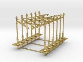 12 Water filling stations Z scale in Natural Brass