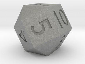 d10 based on two square cupolae in Gray PA12