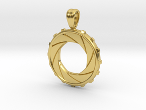 Diaphragm [pendant] in Polished Brass