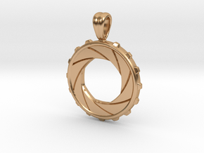 Diaphragm [pendant] in Polished Bronze