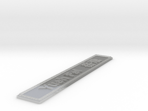 Nameplate Yueh Fei 岳飛 in Clear Ultra Fine Detail Plastic