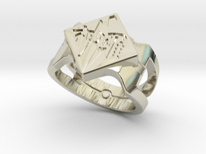 Shinra Ring-FF7 in 14k White Gold: 6 / 51.5