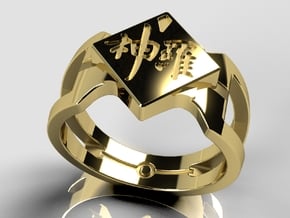Shinra Ring-FF7 in 9K Yellow Gold : 10 / 61.5